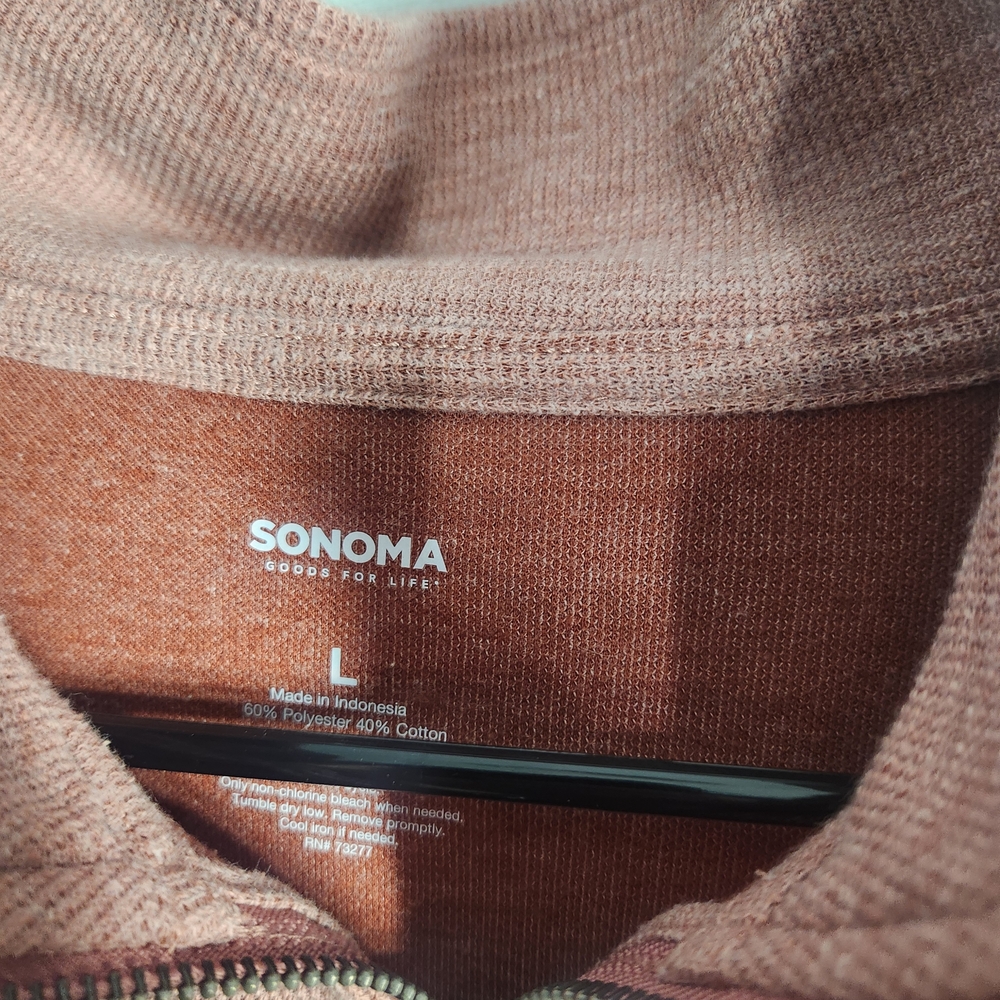 SONOMA Cozy Mauve Zip-Up Sweater